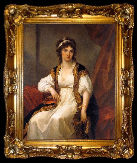 framed  Angelica Kauffmann Portrait of Portrait of a Young Woman, ta009-2